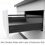 TAITA High Quality Slim Tandem Drawer Slider Grey - Image 9
