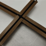 Solid Ceiling Grid Teak Black Line - Image 2