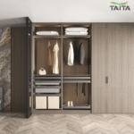 TAITA Elite Wardrobe Pull Out Leather Storage Shelf - Image 3