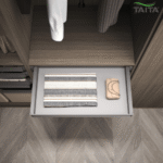 TAITA Elite Wardrobe Pull Out Leather Storage Shelf - Image 5