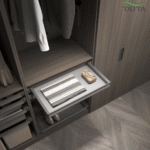 TAITA Elite Wardrobe Pull Out Leather Storage Shelf - Image 5