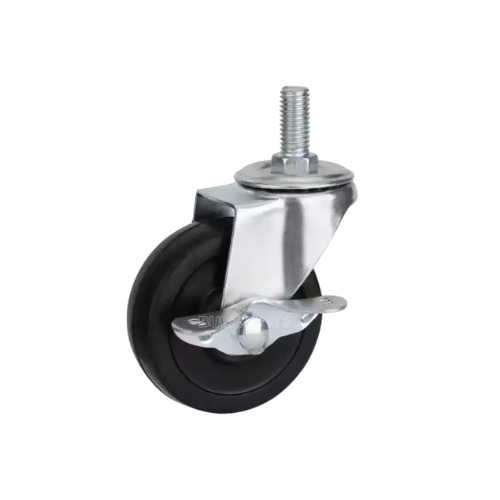 Black Rubber Screw Lock Wheel 