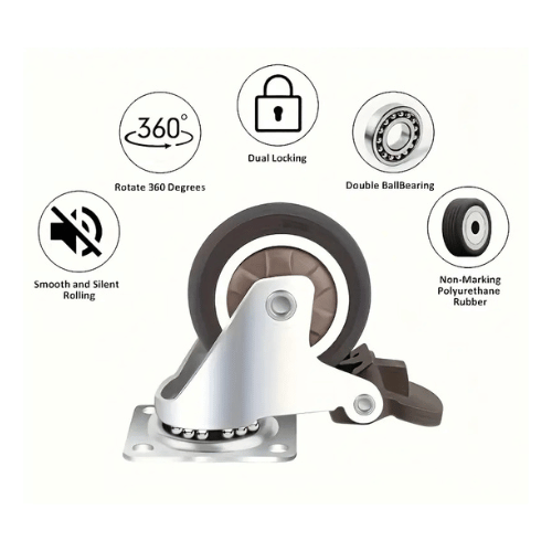 449 TAITA High Quality TPR Caster Wheel Lock - Image 2