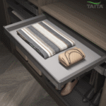 TAITA Elite Wardrobe Pull Out Leather Storage Shelf - Image 4