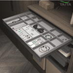 TAITA Elite Wardrobe Pull Out Leather Multifunctional Storage Shelf - Image 2