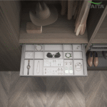 TAITA Elite Wardrobe Pull Out Leather Multifunctional Storage Shelf - Image 4
