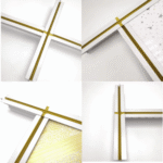 Solid Ceiling Grid Full White Gold Line - Image 2