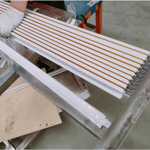 52 Solid Ceiling Grid Full White Gold Line - Image 3