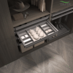 TAITA Elite Wardrobe Pull Out Leather Underwear Storage Shelf - Image 4