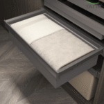 TAITA Elite Wardrobe Pull Out Leather Storage Basket - Image 4