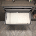 TAITA Elite Wardrobe Pull Out Leather Storage Basket - Image 5