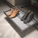 TAITA Elite Wardrobe Pull Out Leather Shoe Rack - Image 2