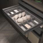 TAITA Elite Wardrobe Pull Out Leather Underwear Storage Shelf - Image 2