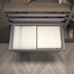 TAITA Elite Wardrobe Pull Out Leather Storage Basket - Image 4