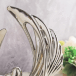 Modern Wings of Love Ceramic Decorative Sculpture - Image 4