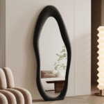 Luxury Wavy Flannel Floor Length Standing Mirror - Image 6