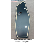 Modern Floating Wall Mount Horizontal Mirror with LED Light - Image 5