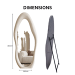 Luxury Wavy Flannel Floor Length Standing Mirror - Image 2