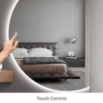 Modern Half Moon Floating Mirror with Light - Image 4