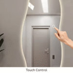 Modern Floating Wall Mount Mirror with LED Light - Image 3