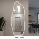 Modern Floating Wall Mount Mirror with LED Light - Image 4