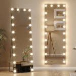 Modern Standing Vanity Mirror Gold