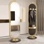 Rotatable Standing Mirror with Storage