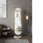 Solid Rotatable Standing Mirror with Storage - Image 5