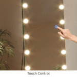 Luxury Modern Standing Vanity Mirror Gold - Image 3