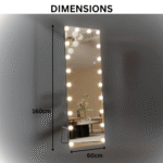 Luxury Modern Standing Vanity Mirror Gold - Image 2