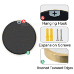 Luxury Wall Mount Round Mirror - Image 7