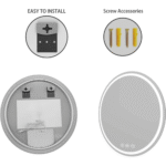 Luxury Wall Mount Round Mirror with LED Light - Image 8