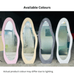 Luxury Wavy Flannel Floor Length Standing Mirror - Image 8