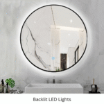 Luxury Wall Mount Round Mirror with LED Light - Image 4