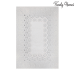 Luxurious Modern Dual Tone White and Silver floral Area Rug - Image 2