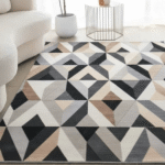 Geometric Mirrored Diamond Rug Carpet
