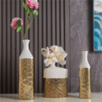 Luxury Home Decor Gold Hollow Ceramic Flower Vase - Image 4