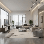 Modern Geometric Echo Stamps Area Rug