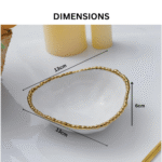 Luxurious Ceramic Triangle Trinket Tray - Image 2