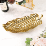 Ceramic Gold Leaf Decorative Trinket Tray