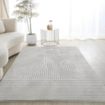 Modern Beige Arch Lines Rug Carpet
