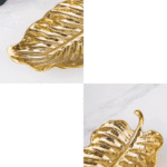 Luxury Ceramic Gold Leaf Decorative Trinket Tray - Image 4