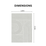 Luxurious Modern Beige Arch Lines Rug Carpet - Image 3