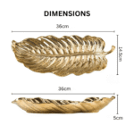 Luxury Ceramic Gold Leaf Decorative Trinket Tray - Image 2