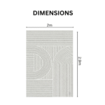 Luxurious Modern Beige Arch Lines Rug Carpet - Image 4