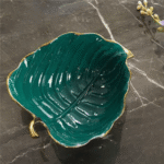 Ceramic Leaf Shape Trinket Tray
