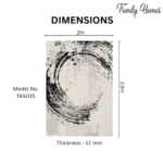 Luxurious Vintage Eclipse Ink Art Rug - Image 3