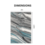 Luxurious Modern Abstract Wave Pattern Rug Carpet - Image 4