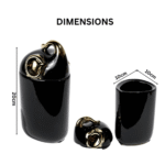 Luxury Ceramic Black And Gold Decorative Trinket Storage Jar TAJ039 - Image 2