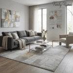 Luxurious Aesthetic Aged Parchment Abstract Area Rug - Image 5